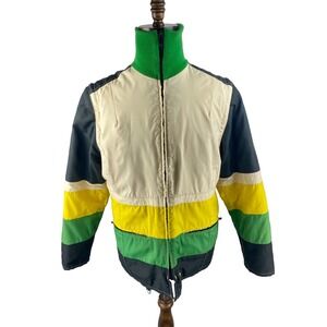 John Deere‎ Mens (Fits S/M) Beautiful Bodyguards Zip Jacket Vtg 70s Snowmobile